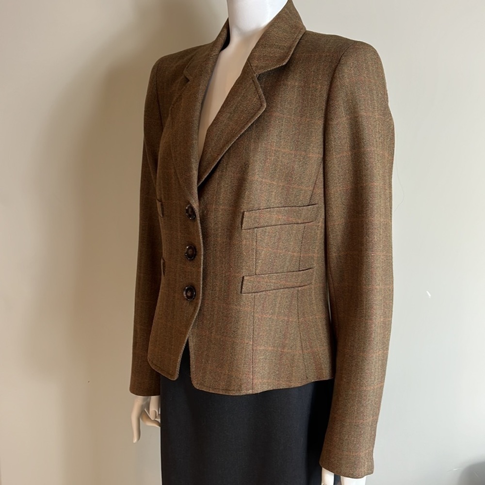 Ellen Tracy • Herringbone Check Blazer - Picture 3 of 13